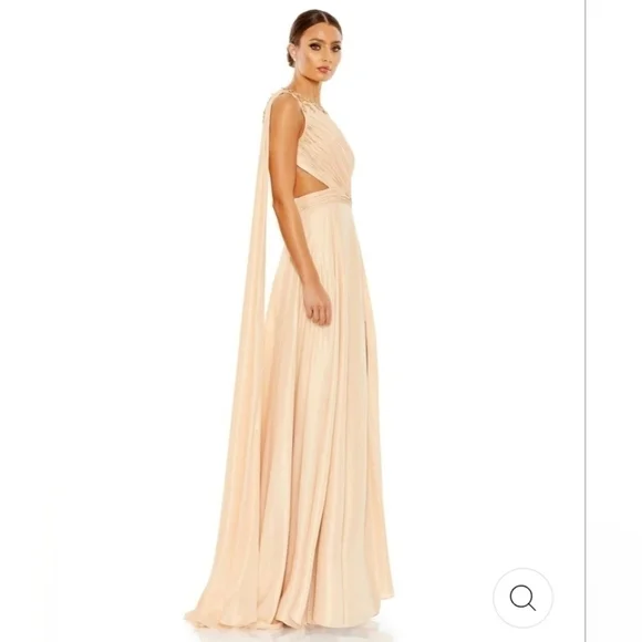 Mac Duggal FLOAT ONE SHOULDER OPEN BACK FLOWY GOWN size 12 (#39) - Picture 5 of 16